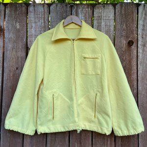 Vintage 1960's Sunny Yellow Tennis Emboss Jacket Size Medium